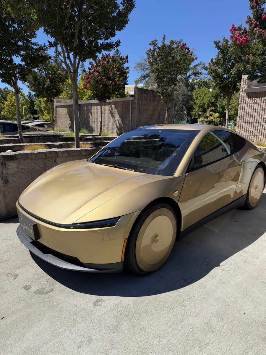 pbeisel's tweet photo. Cybercab 'gold vein' in Palo Alto

In Palo Alto this morning and saw 6 Cybercabs around the Page Mill Road area, near Tesla’s California HQ.

Then I hit the mother lode.

A secret parking lot with ~100 Cybercabs.

Everything from engineering prototypes to what looked like production vehicles. California, Florida, and Texas plates.

Needless to say, I stopped counting.