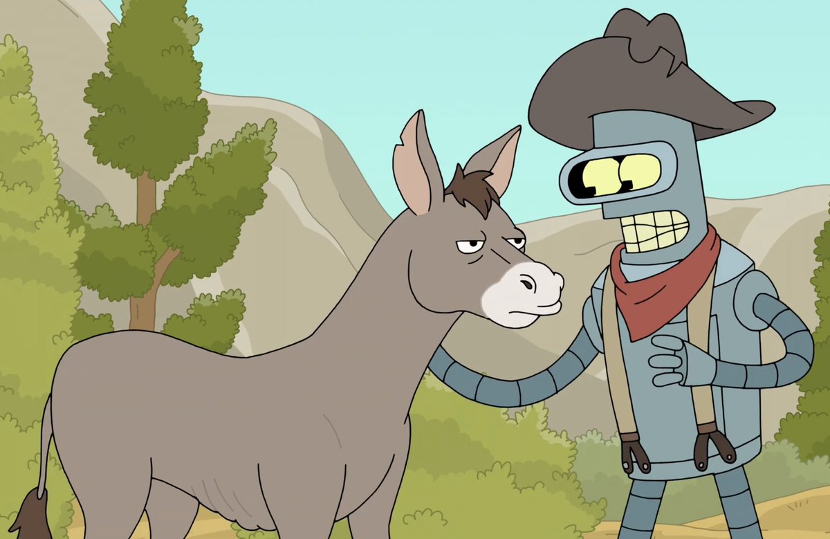 rustythedonkey's tweet photo. DYOR on the $RUSTY narrative. 🫏

Google it yourself.

Bender buys Rusty the Donkey at a livestock auction for 15-millionths of a Bitcoin in Futurama’s crypto episode.

Doge City. Bitcoin. Bender. Rusty.

The lore was already written before $RUSTY ever came on-chain. https://t.co/dMmfD7YGqM
