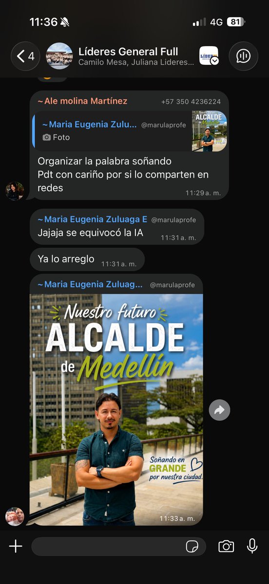 AhoraEsMiguel's tweet photo. Y como va el diplomado de #Lideres de la @AlcaldiadeMed  pues ya con candidato y afiche. Que vacano este proceso tan bonito y el espacio que nos brindan @FicoGutierrez https://t.co/dzM1HkbdHu
