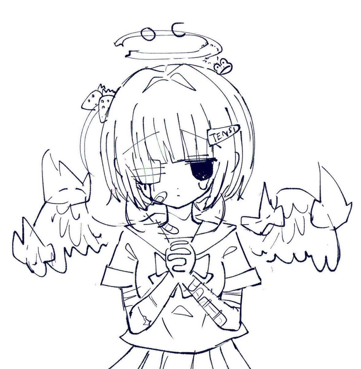 sugumo_eru's tweet photo. てんし❤️‍🔥 #oc  #イラスト https://t.co/4YxE440EbL