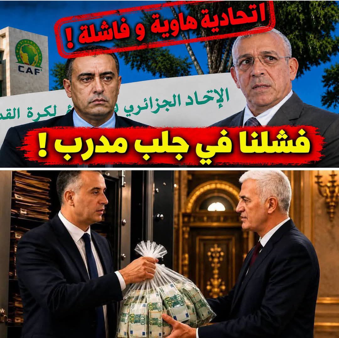 AlgerF53680's tweet photo. @vivalalgerie7 🚨جميع المدربين رفضو العمل مع هذه الاتحادية الهاوية ...❌

كما أن تعويضات العبقري بيتكوفيتش أفرغت وافلست الخزينة تماما 
الكرة الجزائرية من سيئ إلى اسوء مع هؤلاء https://t.co/IDGXZQh3NS