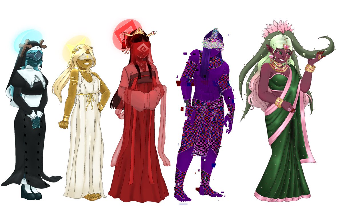 Milychu_'s tweet photo. The new update dragged me back into my Doors obsession so I decided to remake my Architects (+Glitch and World Lotus) Gijinka desings #robloxdoors https://t.co/LXh07ihF9q