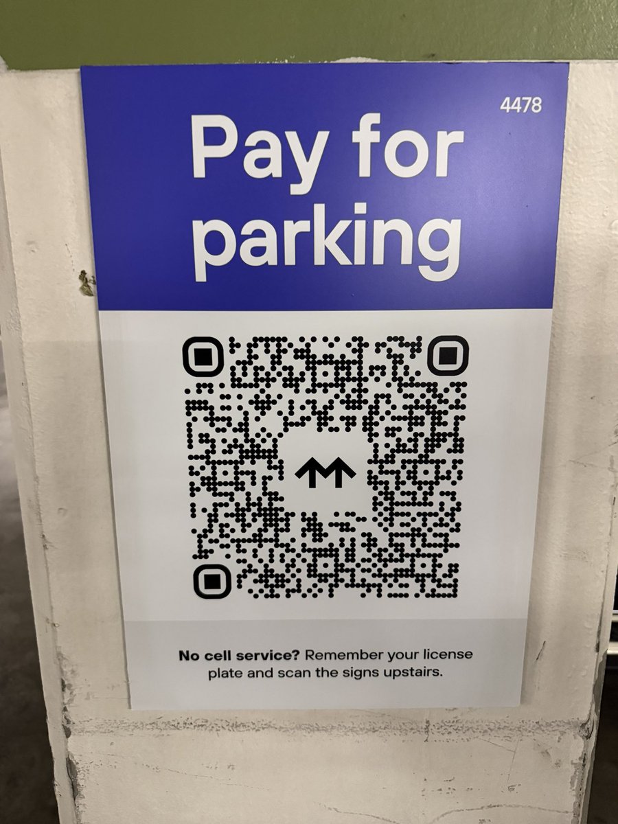 wholemars's tweet photo. More parking garages need to do this. 

They shut down the ticket machine and now just use computer vision to scan license plates. You setup payment on your phone once and never worry about it. 

Less friction for autonomous cars and self-driving ADAS = happy customers https://t.co/tZoo2EhvTB