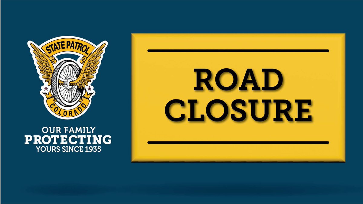 Text, “road closure” flying wheel on left