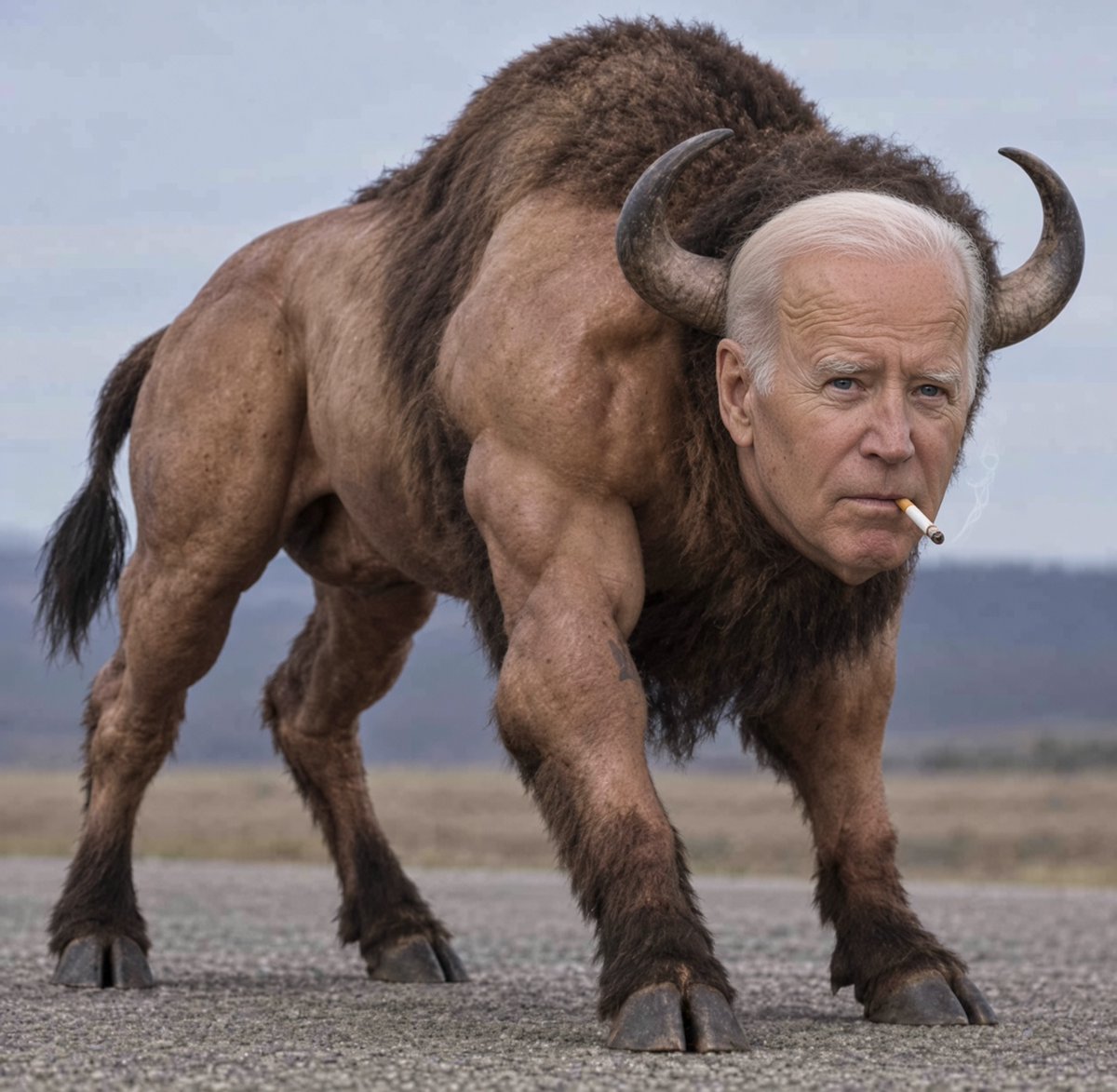 TonyCookzz's tweet photo. Hunter Bison is running, what about Daddy Joe Bison? https://t.co/mCCYEmRloY