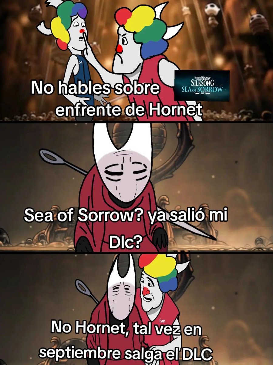 ComunicaTa23733's tweet photo. Aún hay tiempo para noticias de Silksong Sea of Sorrow 

#Silksong #meme #Seaofsorrow #Hornet https://t.co/O5FuGvzTGW