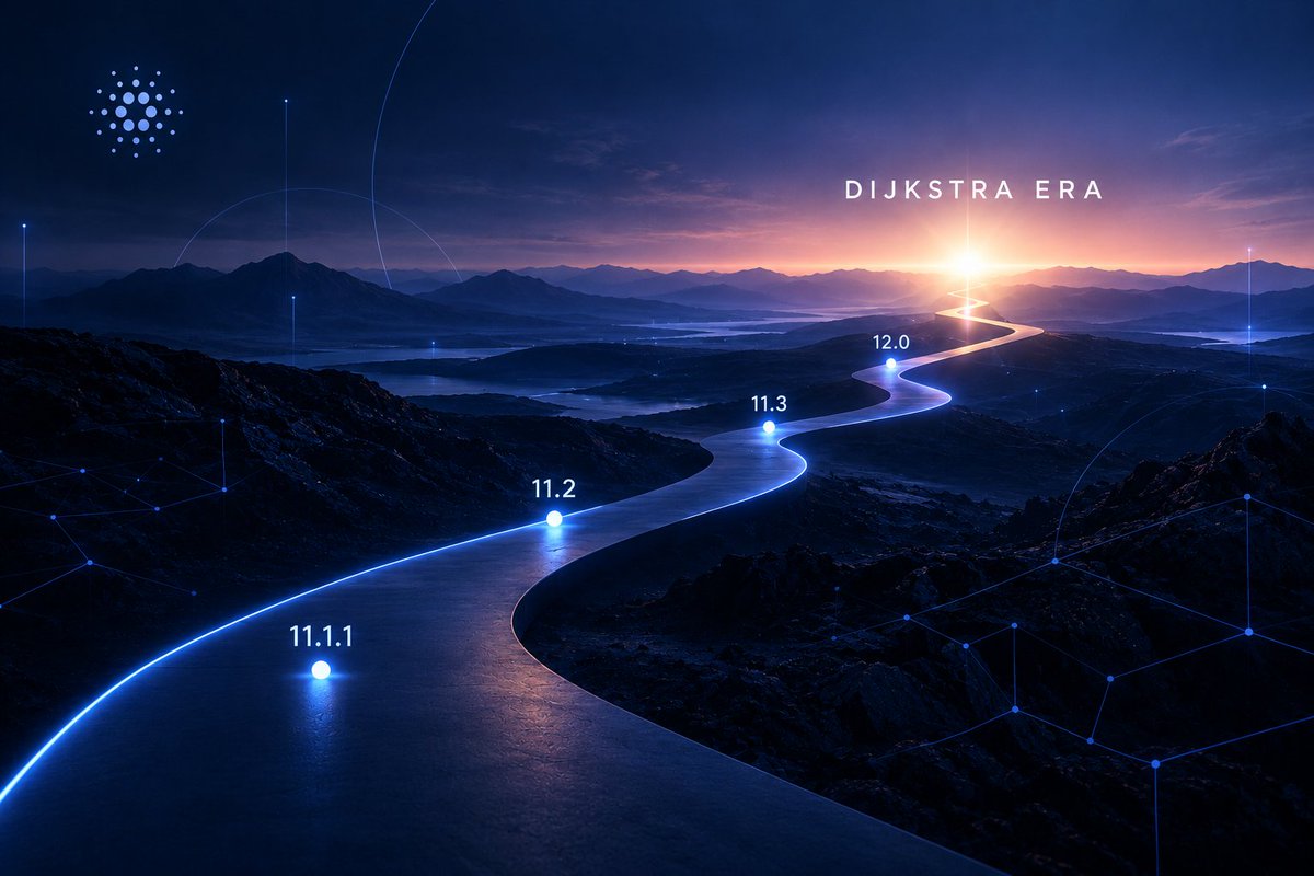 martin_musagara's tweet photo. Cardano is entering the Dijkstra era.

So what is Dijkstra?

It’s a major evolution of the Cardano protocol, bringing new capabilities to the network, including Nested Transactions, Plutus V4, CIP-50, Leios and more.

But this won't happen with one switch.
Dijkstra is a process of testing, validation and gradual rollout.

Here’s the simple roadmap 🧵