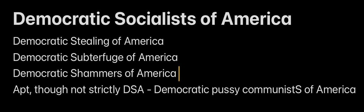 KMTB2004's tweet photo. @thestustustudio If there were truth in journalism the DSA would be known by acronym definitions that provide greater accuracy: https://t.co/LA2XXo5cAz