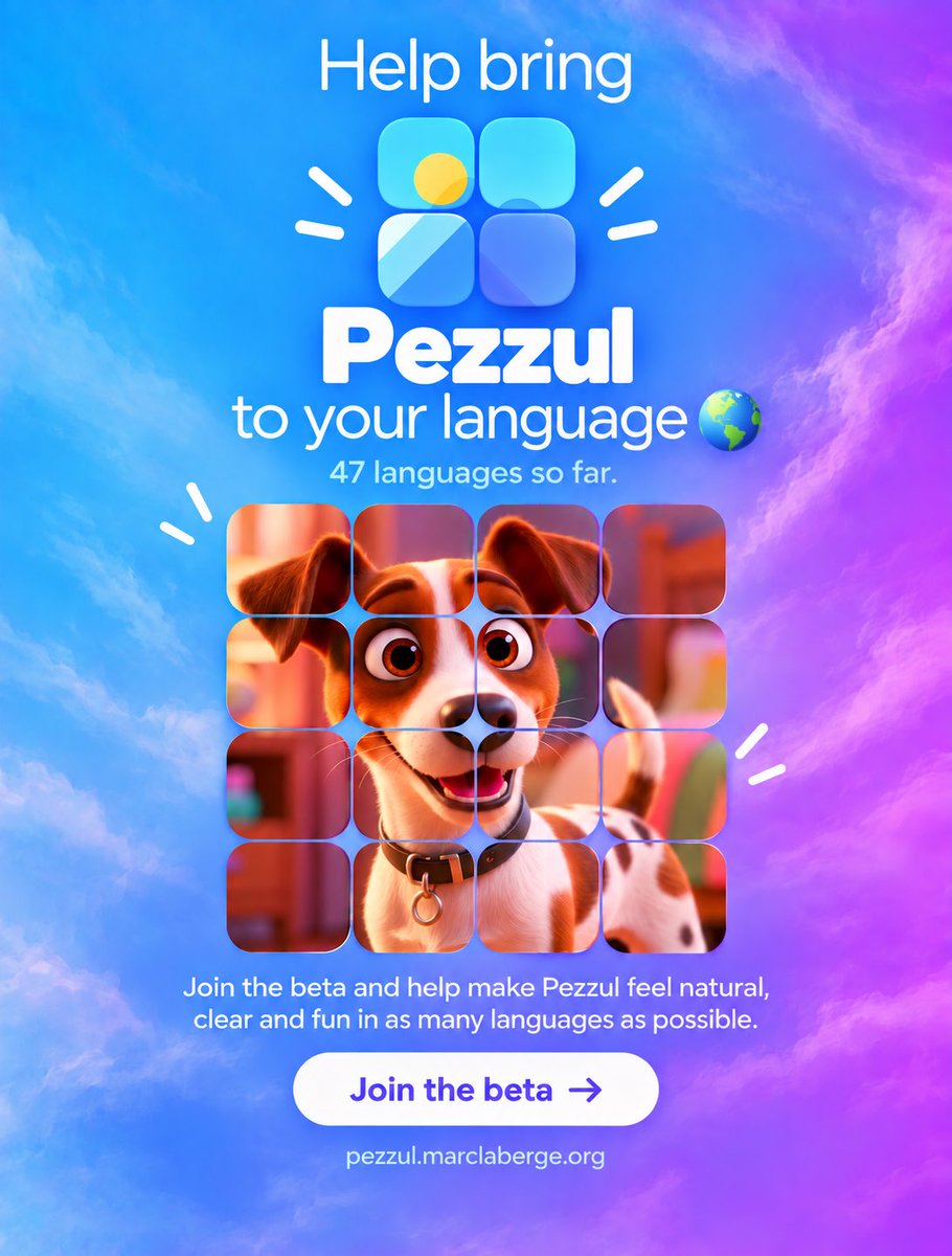 PezzulApp's tweet photo. Pezzul is now in 47 languages. 🌍🧩

Help us make them feel natural.

Read or write another language? Comment it below. 👇

Not supported yet? Tell us anyway — maybe yours should be #48. ❤️

https://t.co/3rZVABUNlS https://t.co/wOT3u3DnPF