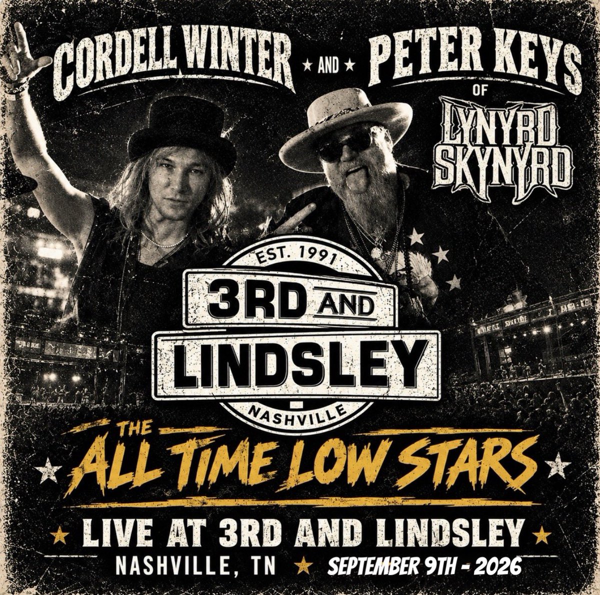 CordellWinter's tweet photo. Honored to join my friend Peter Keys of Lynyrd Skynyrd live at 3rd &amp; Lindsley Nashville Tennessee with his band ATLS - See you September 9th - 

#nashville #nashvilletn https://t.co/rIHNurMMKz