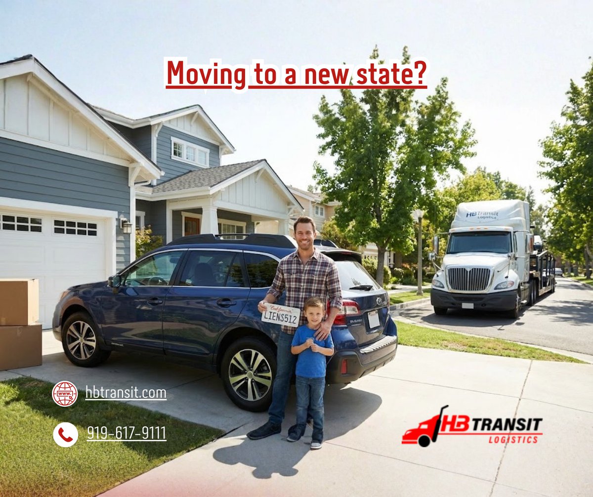 CorneliaErbrra's tweet photo. Moving to a new state? Avoid car registration delays. HBTransit Logistics connects you with professional carriers, so you can focus on DMV paperwork, inspections, and settling in. Call (919) 617-9111 for a free transport quote. https://t.co/tckoM05OPK