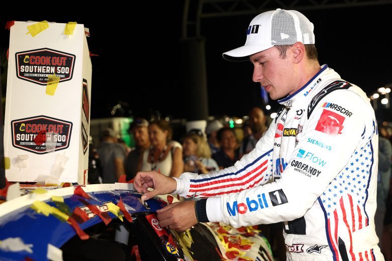 Gibbs20team's tweet photo. How we feeling #Cbell nation. Southern 500 and Coke 600 champs and now 14 career wins. Championship coming soon ๐ซก! What an amazing Labor Day it was. https://t.co/3EblabBGx6