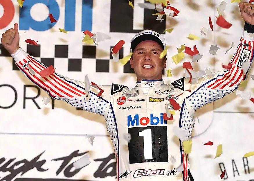 Gibbs20team's tweet photo. How we feeling #Cbell nation. Southern 500 and Coke 600 champs and now 14 career wins. Championship coming soon ๐ซก! What an amazing Labor Day it was. https://t.co/3EblabBGx6