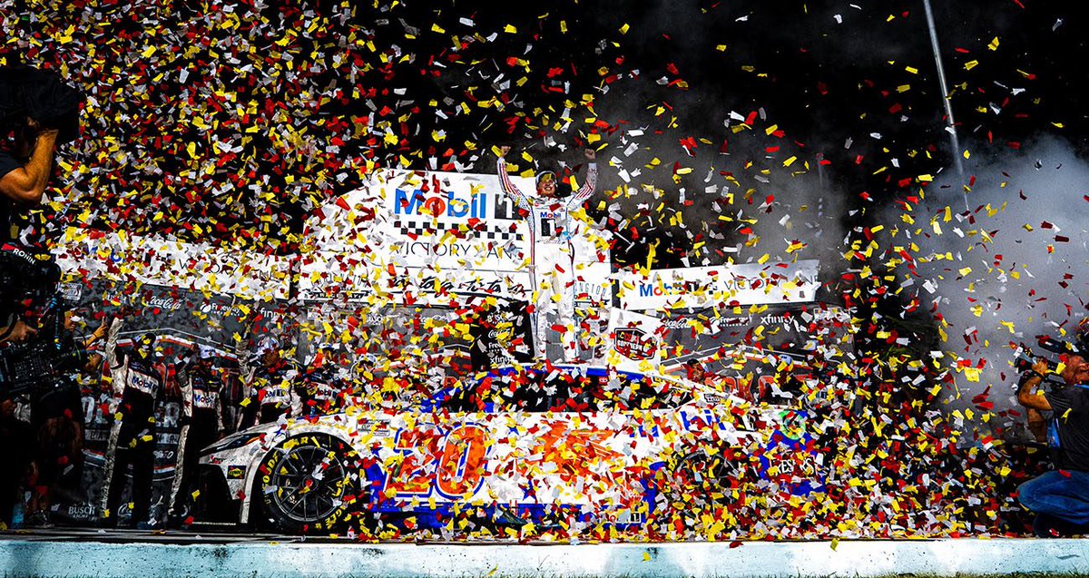 Gibbs20team's tweet photo. How we feeling #Cbell nation. Southern 500 and Coke 600 champs and now 14 career wins. Championship coming soon ๐ซก! What an amazing Labor Day it was. https://t.co/3EblabBGx6
