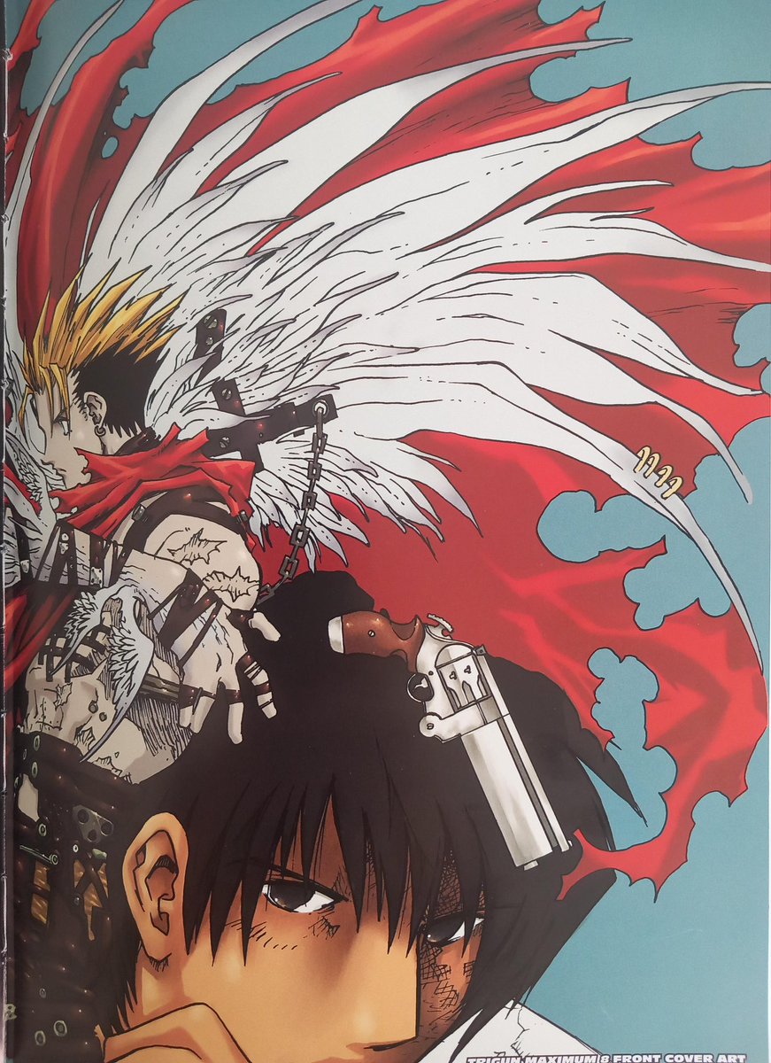 M0NVMENT's tweet photo. WAAAIT THE TEXT COVERS IT BUT VASH HAS WING PIERCINGSSSSSS???????? https://t.co/M3McWgaQNl