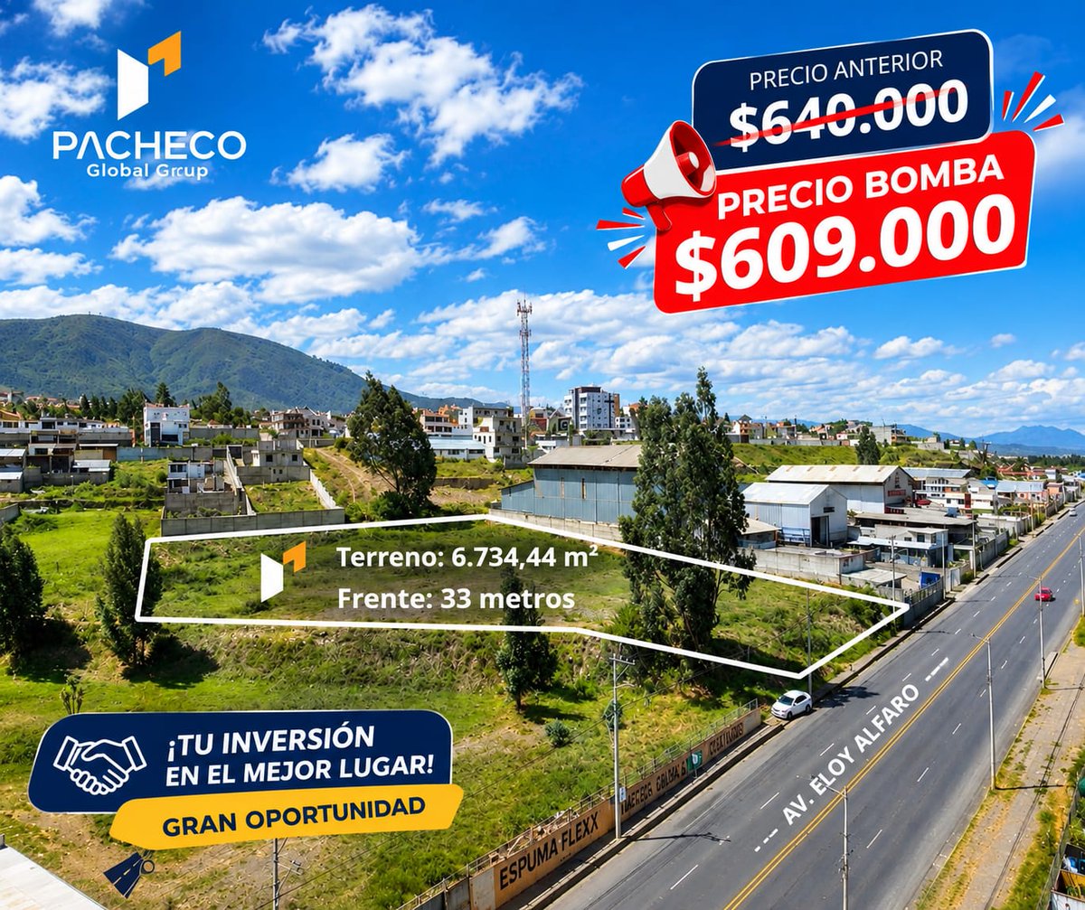 pachecocried's tweet photo. 𝐏𝐑𝐄𝐂𝐈𝐎 𝐃𝐄 𝐎𝐅𝐄𝐑𝐓𝐀 |𝐓𝐄𝐑𝐑𝐄𝐍𝐎 𝐂𝐎𝐌𝐄𝐑𝐂𝐈𝐀𝐋 𝐄 𝐈𝐍𝐃𝐔𝐒𝐓𝐑𝐈𝐀𝐋 𝐃𝐄 𝐎𝐏𝐎𝐑𝐓𝐔𝐍𝐈𝐃𝐀𝐃 𝐄𝐍 𝐕𝐄𝐍𝐓𝐀 – 𝐀𝐕. 𝐄𝐋𝐎𝐘 𝐀𝐋𝐅𝐀𝐑𝐎, 𝐋𝐀𝐓𝐀𝐂𝐔𝐍𝐆𝐀
📷 Nuevo Precio: $609.000
📷 Área total: 6.734,44 m²
📷 Frente: 33 metros https://t.co/Khsb8Y9ysD