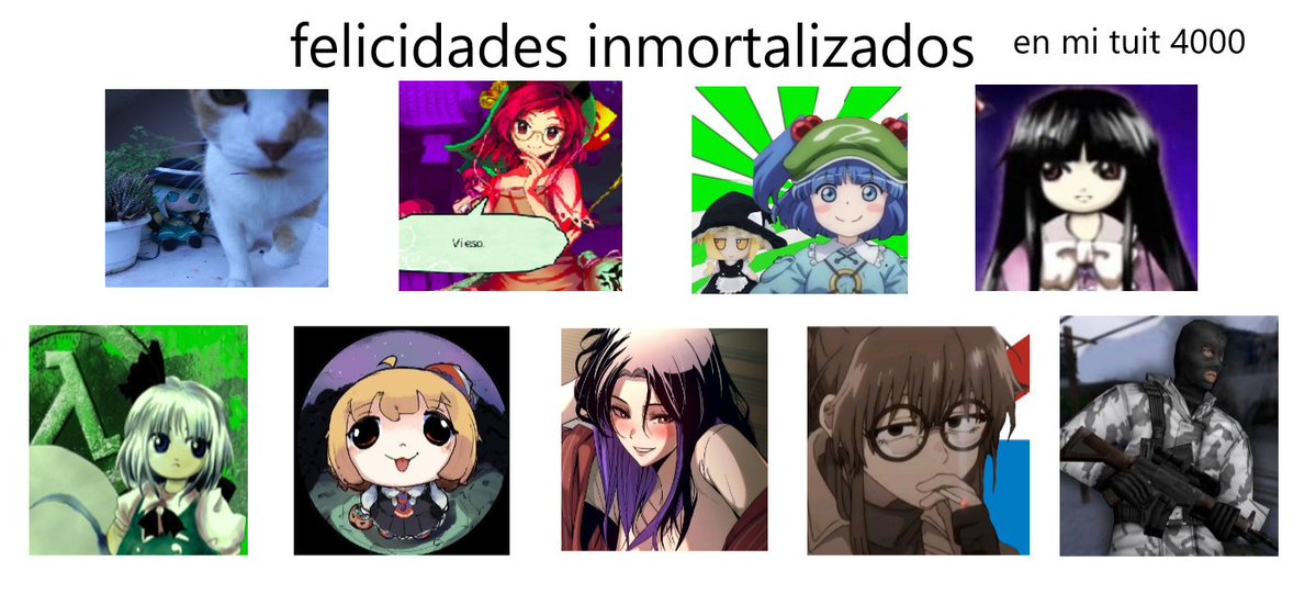 lovehairyhoes67's tweet photo. Hola vengo a inmortalizar a @baddfangz @junejuneste @The_Frannm @NuclearyHQ @Mago9XT @rumia67 @NK0T0 @John__touhou @gordopuflito77 en mi tuit numero 4000 felicidades los Felicito https://t.co/GTxKHRMLqh