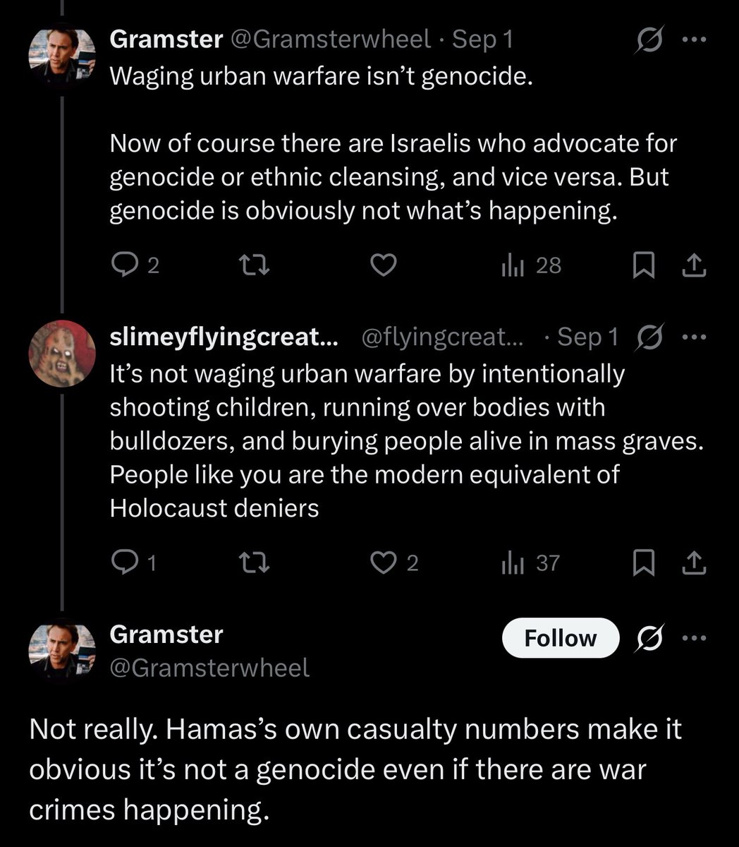 slopboy2's tweet photo. it’s just sparkling urban warfare when palestinians are slaughtered 🤷‍♂️ https://t.co/NIzfhBid7M