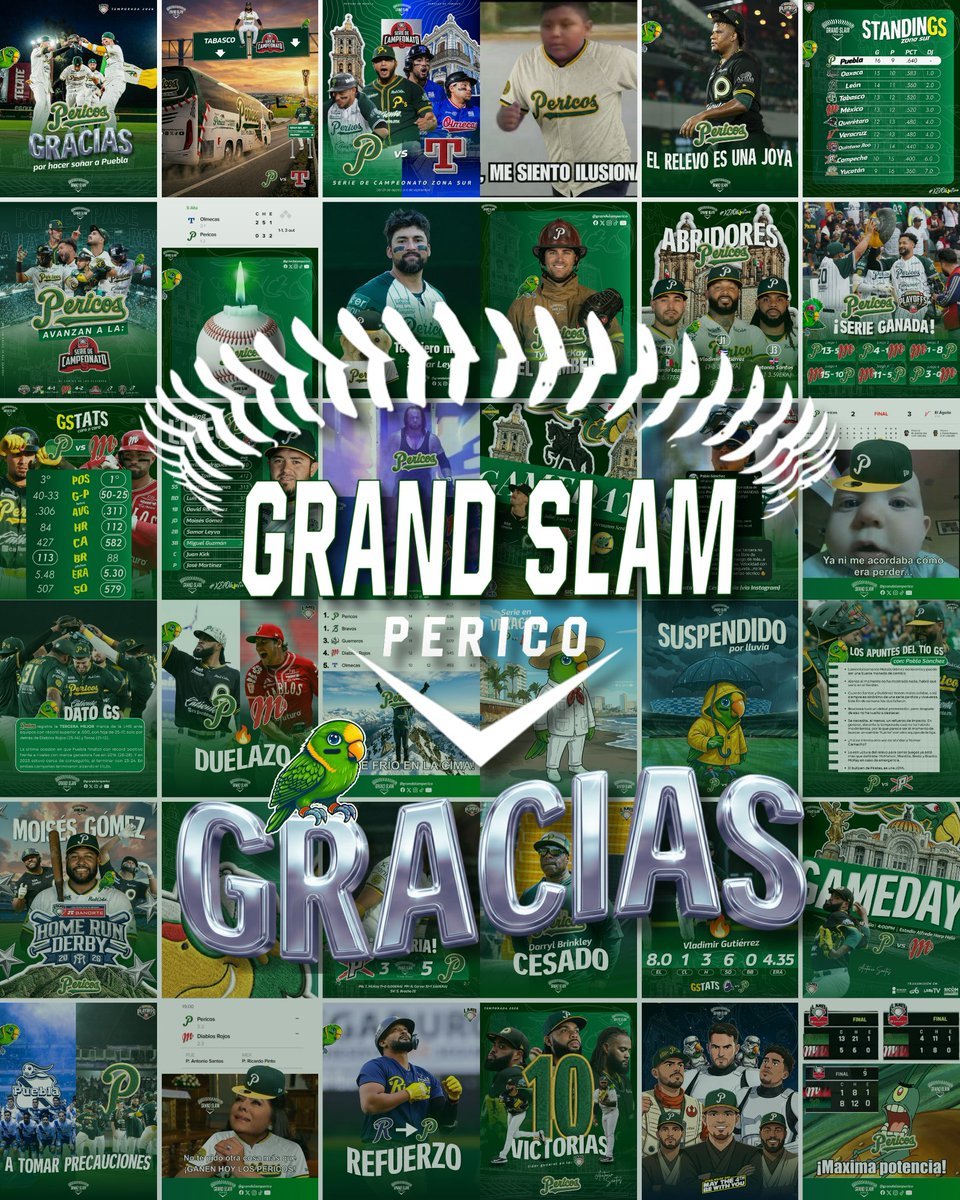 grandslamperico's tweet photo. 🗣️¡GRACIAS por seguir nuestra COBERTURA de la Novena Verde esta TEMPORADA 2026!💚🦜

Grand Slam Perico les agradece que hayan seguido el vuelo de los @Pericos_Oficial en este 2026 con #ElTíoGS.

Este fue nuestro quinto año cubriendo a los emplumados.🔥

🧵👇 https://t.co/WyntVx1Xpw