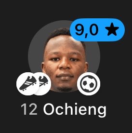 RisingStarXI's tweet photo. 🇰🇪💥 𝗝𝗢𝗕 𝗢𝗖𝗛𝗜𝗘𝗡𝗚 (𝟮𝟯) vs Elche:

• MOTM
• 1 GOAL
• 2 ASSISTS
• JOINT-MOST CHANCES CREATED (3)
• JOINT-MOST SHOTS (4)
• JOINT-MOST TOUCHES IN OPP BOX (8)
• 7 Ball Recoveries 
• 100% Aerial Duels Won, 2/2
• 3 Chances Created

THE STAR OF KENYA ⭐️ https://t.co/7PJSpLPQHX