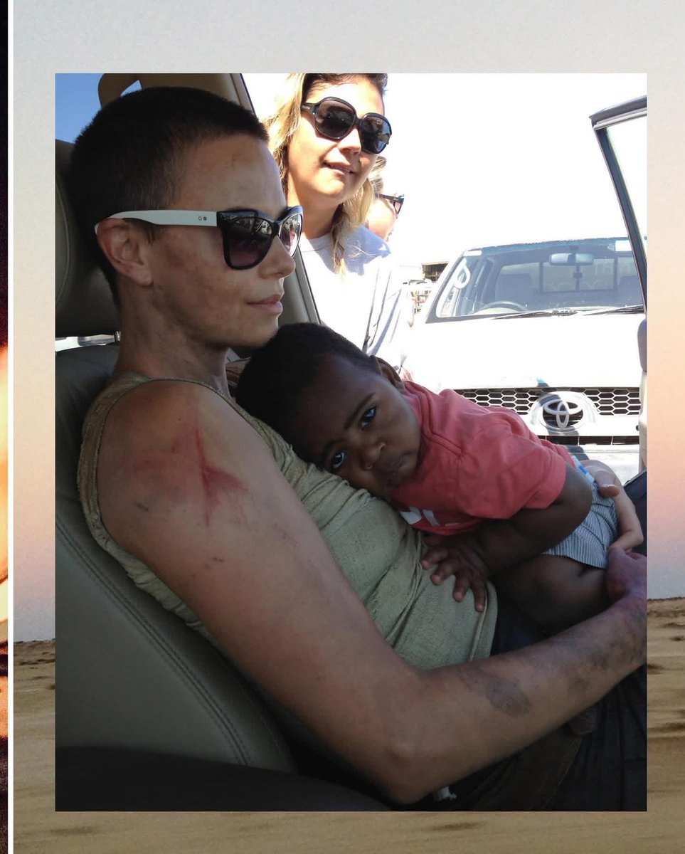 Charlize6396's tweet photo. How it started vs how it ended 
…can’t believe it’s been 10 years since I shaved my head and boarded the War Rig. https://t.co/9Og832caoS