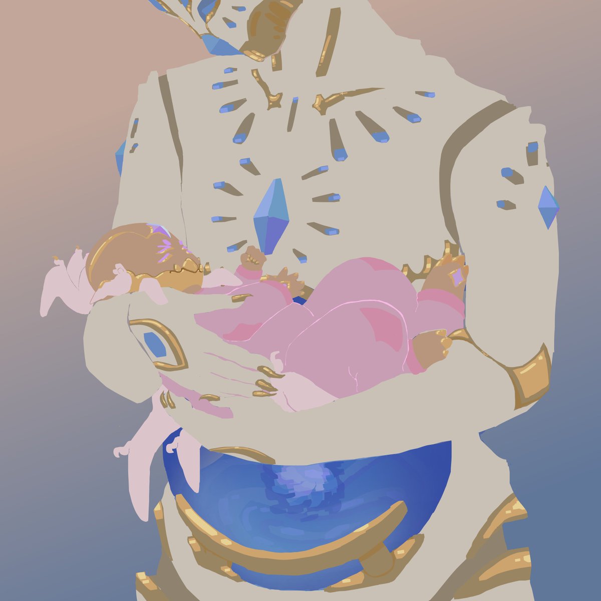 ShrikeLight's tweet photo. Baby Calliope #tennocreate #warframeart #warframe #art #oc https://t.co/04ro6dgYoK