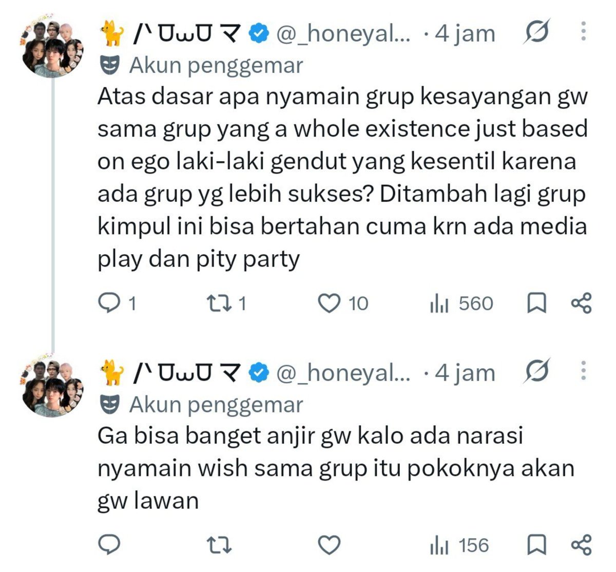 glittermoka's tweet photo. so disgusting coming from a woman just to defend your boy group, saying illit whole existence is based of fat man ego just because they being brought up in a conversation that has nothing to do with them? so many ways to defend them and you choose the most misogynistic one. https://t.co/VKo9EJ0V1M