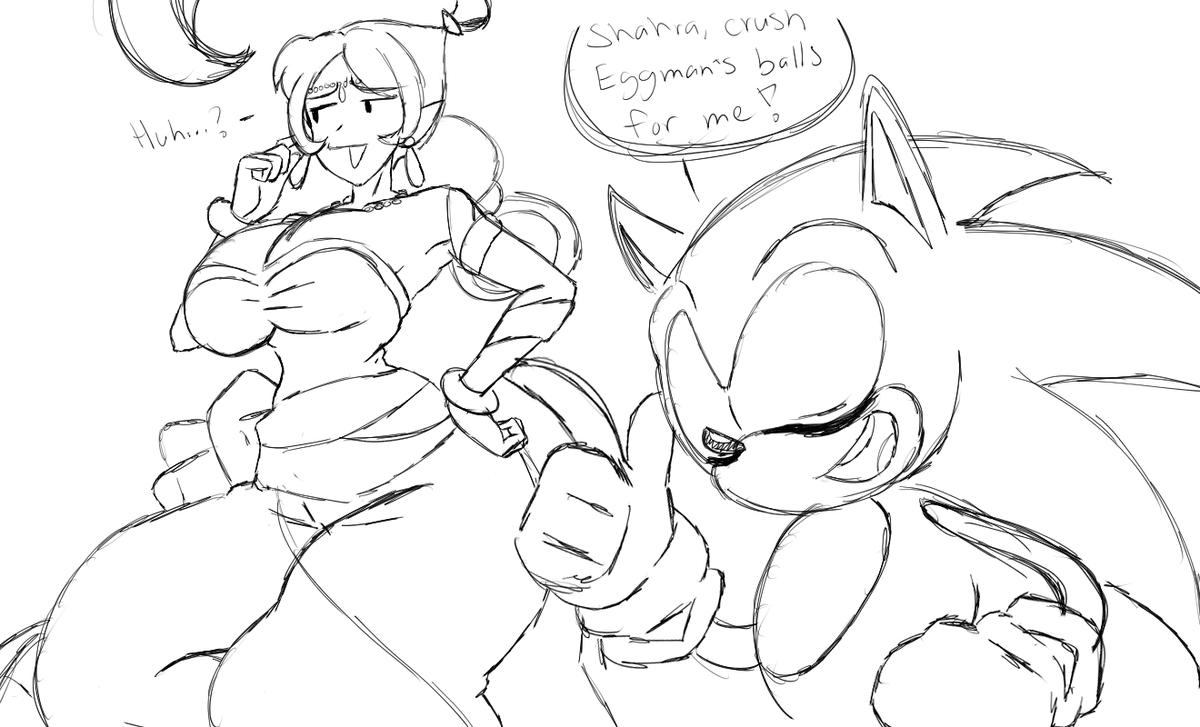 blackchaos6400's tweet photo. Sonic and Shahra https://t.co/FzJ2jhN9PE