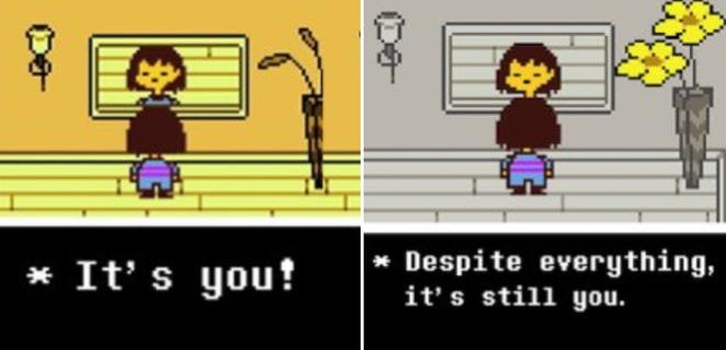 ShrikeLight's tweet photo. my take on this fun little trend some years back. An older piece but one of my favorites 

#tennocreate #warframe #warframeart #art #undertale https://t.co/roF5Lnda7H