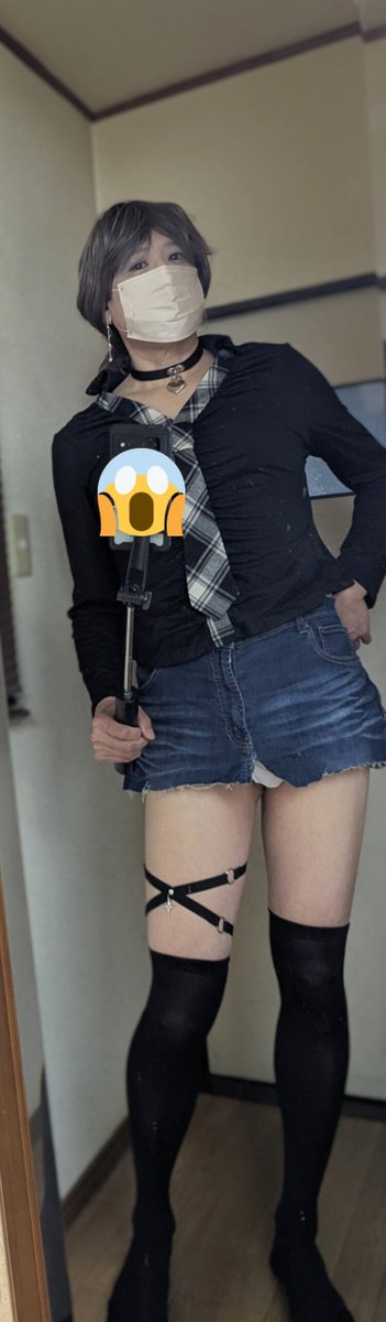 p00x6k's tweet photo. なんか見えてた？

気にしなくていいわよ！

ただのパンツだから…

よくあることよ😏

#男の娘
#女装子 https://t.co/Vjv8D2Je4Q