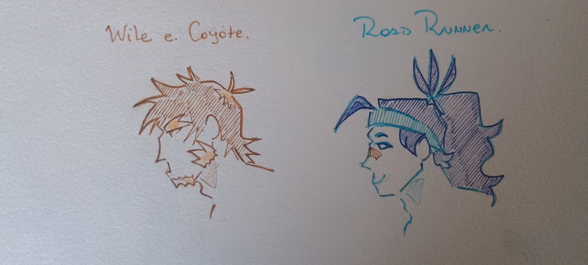 KatWeevilee's tweet photo. More drawings aboot these 2 idiots. / Más dibujinis que hice hoy + un memingo que hice y tenía medio vergüenza de mostrar JAJAJAJ.

(Estoy decayendo en la locura y los voy a arrastrar conmigo.)

#roadrunner #wileecoyote #wilerunner #wileroad https://t.co/p8LrQDcaPt
