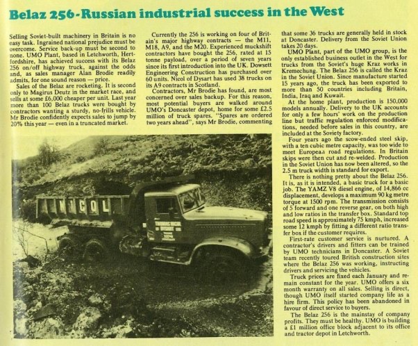 Jviper793's tweet photo. Extremely interesting how kraz 255s and other pieces of Soviet heavy equipment were imported into the U.K under the belaz name https://t.co/aRUjKcLIaU