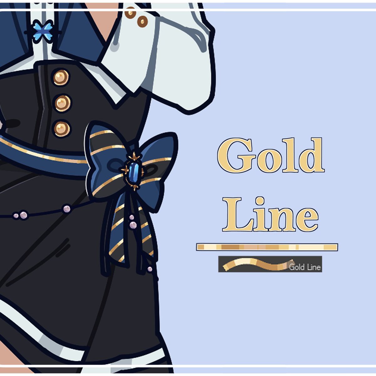 mozzdr's tweet photo. My gold line brush will be available for free for 72 hours! 🪙🪙🪙

It has saved me a lot of time personally, and it's perfect for small gold details, specially in clothes :3

Available for CSP! Link below ✨💫 https://t.co/z8Ec7m3z9n