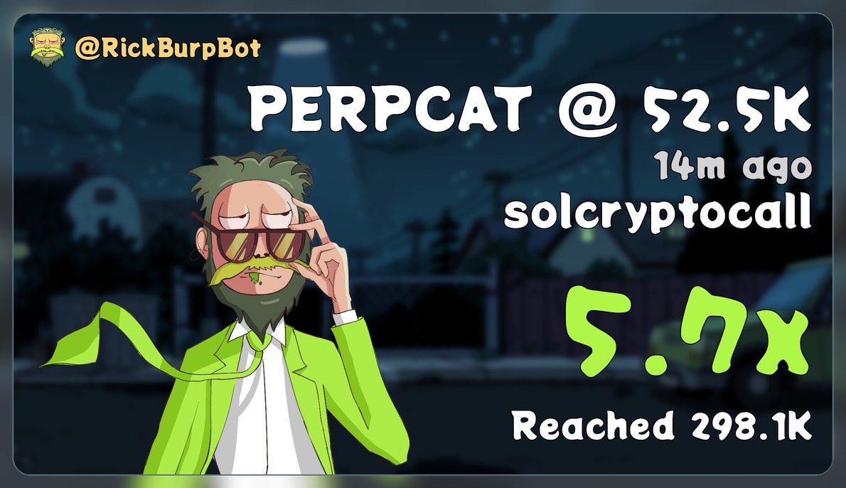 solcryptocal's tweet photo. 5.7x profit from my call on $PERPCAT https://t.co/kpW9SPabAC