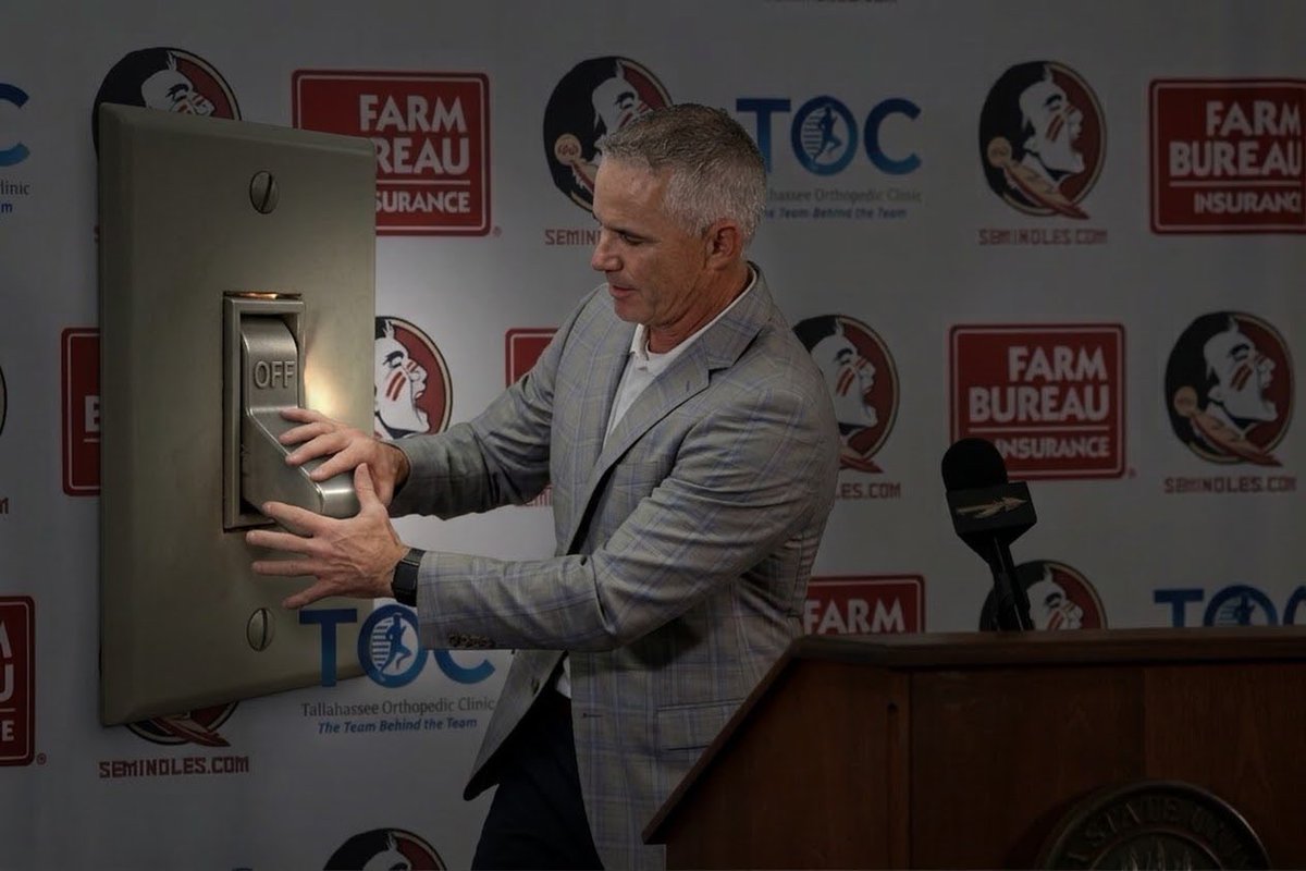 saltyfan's tweet photo. Can’t lose if you can’t play. 

#FSU #Doak #Norvell #SMU https://t.co/i8g4NPEEs4