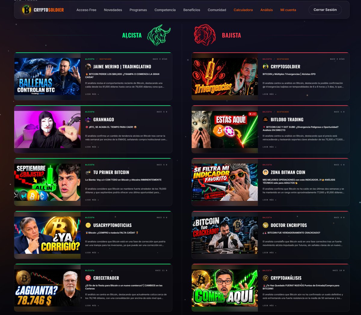 CryptoSoldierNR's tweet photo. Estrenando nueva herramienta para nuestra Comunidad:
🎖️ La opinión catalogada de 20 analistas, chutubers. Resumen de su último video y pronóstico para el precio de BTC
▫️ De momento acceso free con solo registrarse gratis en la Academia
🔸 Gracias a nuestro ejército de CryptoSoldiers, esto sería imposible sin ellos
https://t.co/jza3zyOgrw