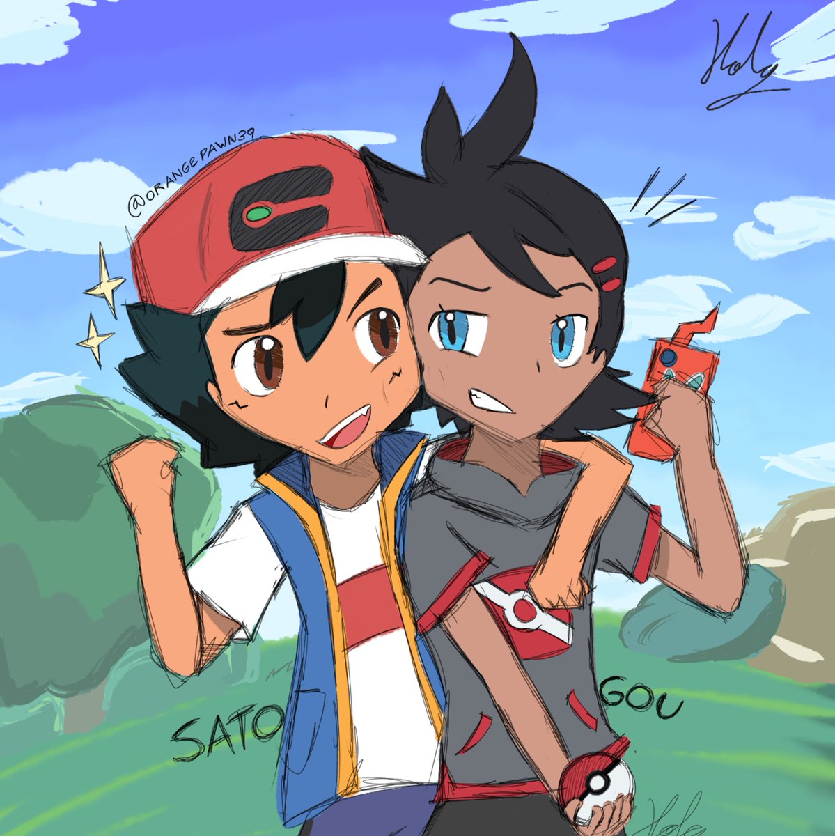 OrangePawn39's tweet photo. More Ash and Goh!!!
#pokemon #ashKetchum #Gohpokemon #Satoshi #PokemonJourneys #PokemonAnime #PokemonArt #Pokémon #AshPokemon https://t.co/g9HogCEOjg