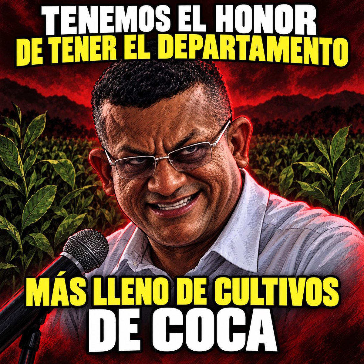 DIAPOLA's tweet photo. @DCoronell @ABDELAESPRIELLA Señalado por que tiene a #Nariño lleno de coca y otras cositas más 🌱💰🌱 https://t.co/GS5Q3kkyIW
