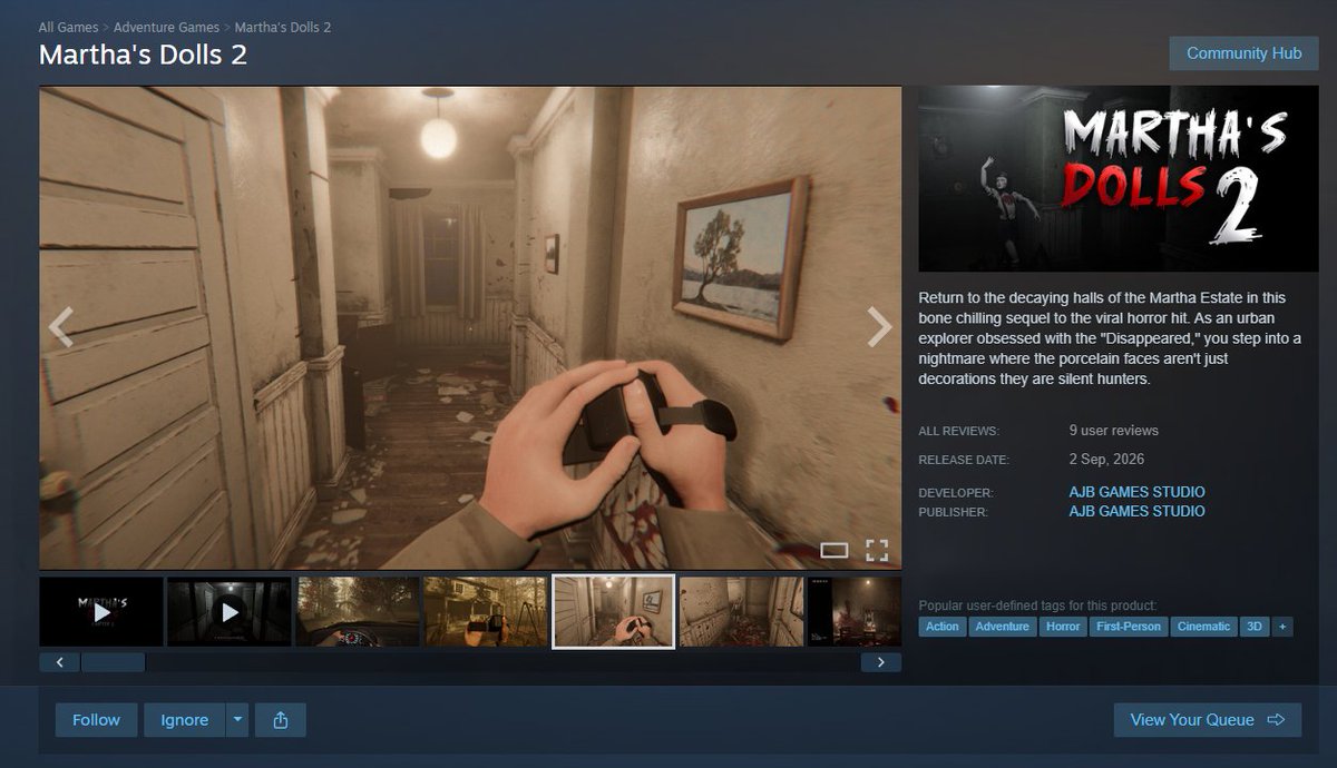 ProgrammerUnity's tweet photo. I’ve spent years pouring my heart into building games and giving out free keys to support creators wherever I could. But today, I’m coming to the community with an honest heart: I really need your help. 💔

My new horror game launched last week, and it’s only sold 100 copies. That’s 10x worse than my previous release. As a solo indie dev, watching years of hard work struggle like this is genuinely terrifying.

If you love indie horror, have ever received a key from me, or just want to support a developer chasing a dream a quick RT, Wishlist, or share literally changes everything for us.

Please take a look and let me know what you think: 👇 

https://t.co/DoiI2uDmKK

#indiegame #indiedev #game #dev #gamedev #support #gaming #horror #steam #supportgame #wishlist #steamwishlist