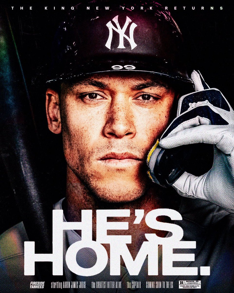 FiresideYankees's tweet photo. BREAKING: AARON JUDGE HAS BEEN REINSTATED OFF THE IL.

CAP IS BACK.

#Yankees https://t.co/bBaJZMgmVC