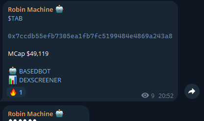 RobinMachine's tweet photo. $TAB 

49K TO 250K https://t.co/uKmTnf86XY