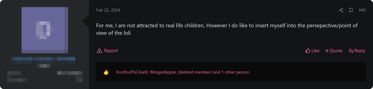 NikandrosTV's tweet photo. @TemplarsVoice As a gesture of good faith, even in the deepest of depths she denied being attracted to real children, but there's a lot of very questionable stuff she posted here. https://t.co/T84EIuINTg