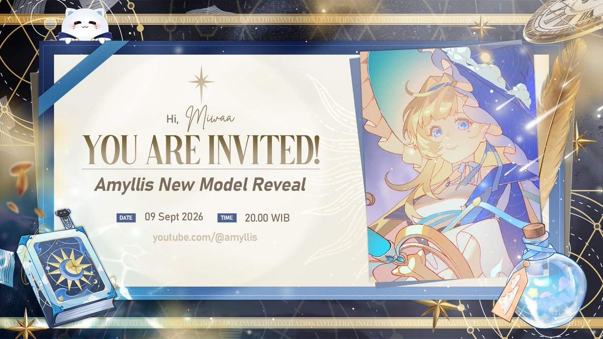 ShiferettoMiwaa's tweet photo. Ohaferre, Pawrrets! 🐾🤍

Miwa dapet undangan New Model Reveal Stream dari temen Miwa nih!

Yuk, jangan lupa dateng and give @amyllis_ some love! 🤍

🗓️ Wednesday, 09/09/26
⏰ 20.00 WIB | GMT+7
🎬 Stream: https://t.co/5AnLwGcXtj
💌 Leave your thoughts: https://t.co/p2Gtta0fLy

See you there! 🐾🤍