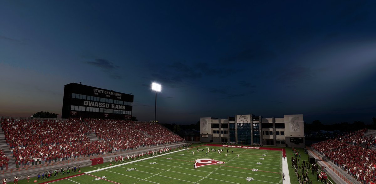 OKHSFBMod's tweet photo. OKLAHOMA HIGH SCHOOL FOOTBALL IN CFB 27. 🔥🏈

Custom teams. Custom uniforms. Custom-built stadiums.

🏆 High School Playoff System
🏟️ Authentic Oklahoma HS Stadiums
📺 Special HS Football Presentation
🔥 And much more...
All running in CFB 27 on PC.
COMING SOON. 👀 https://t.co/MzzYwO5Spa