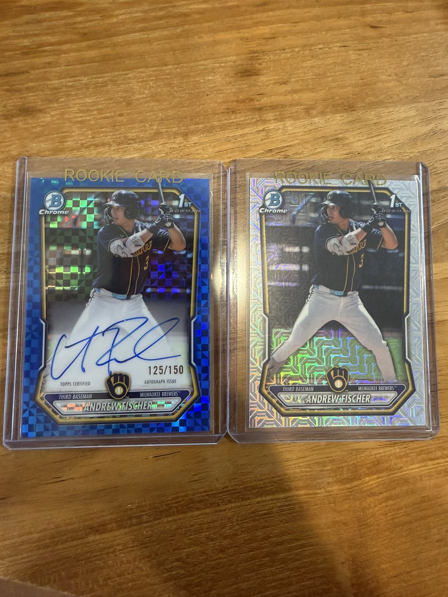 masa23mlb's tweet photo. andrew fischer君がマイナーでホームランの記録に並んだと聞いてヤフオクでオート購入しようと思ってたら家に眠ってました😍
bowmanはこれがあるから楽しい👍 https://t.co/LpY4jVzQIA