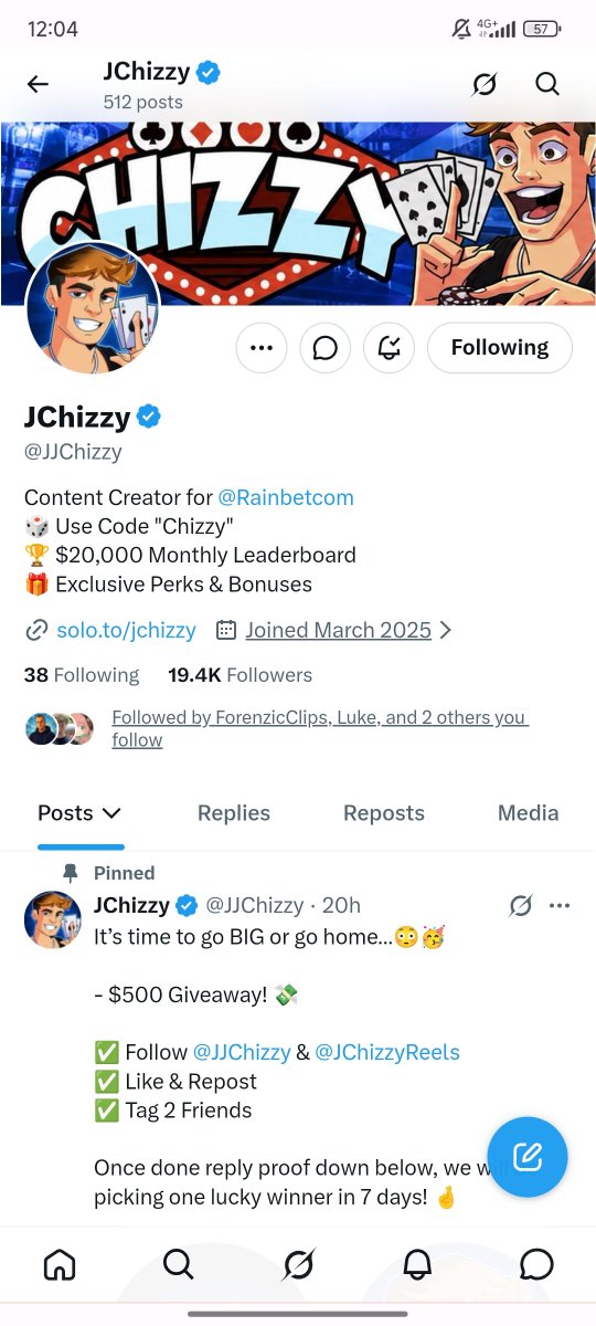 Veejayabrantes8's tweet photo. @JJChizzy @JChizzyReels Thanks so much @JJChizzy  
for this life changing opportunity today 

always unlucky in stuffs like this &amp; i hope i get a win. here with 99% faith &amp; 1% chance.

God bless always brother 

Tagging : @MARANIS12  
@ALamim99 https://t.co/xTA9QJ04Ju