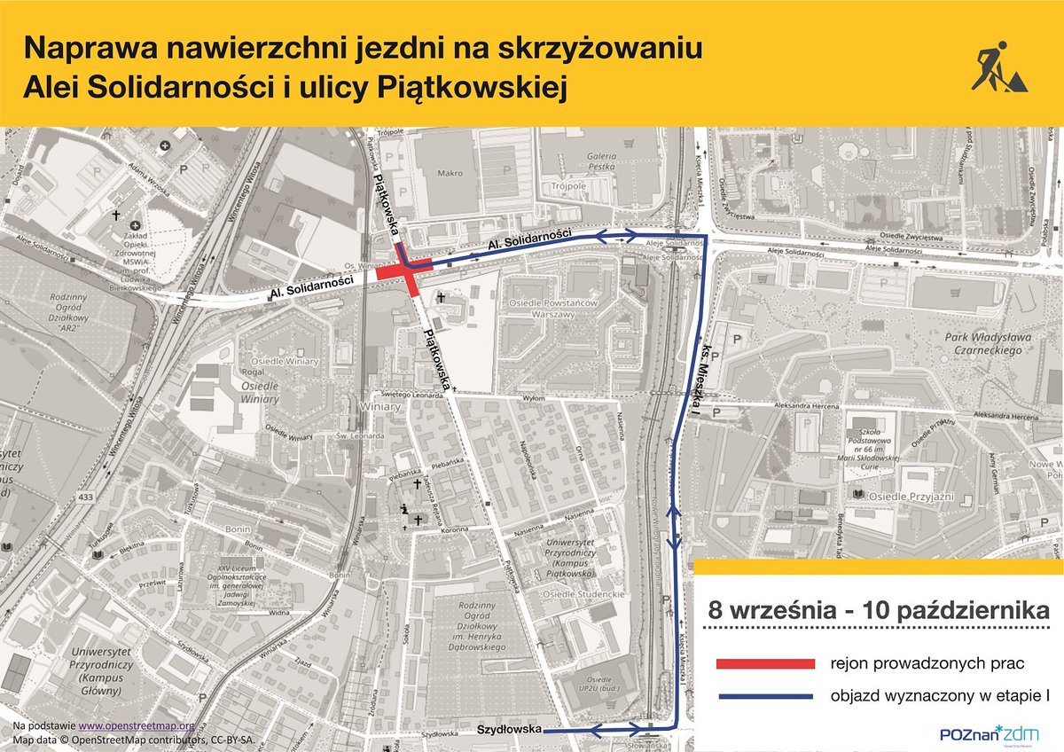 MotoSygnaly's tweet photo. #Poznań od dziś prace i utrudnienia na skrzyżowaniu Solidarności - Piątkowska
#DK92 wypadek w Golinie na trasie Konin-Słupca. Wahadło. https://t.co/VN2XfqmyqY