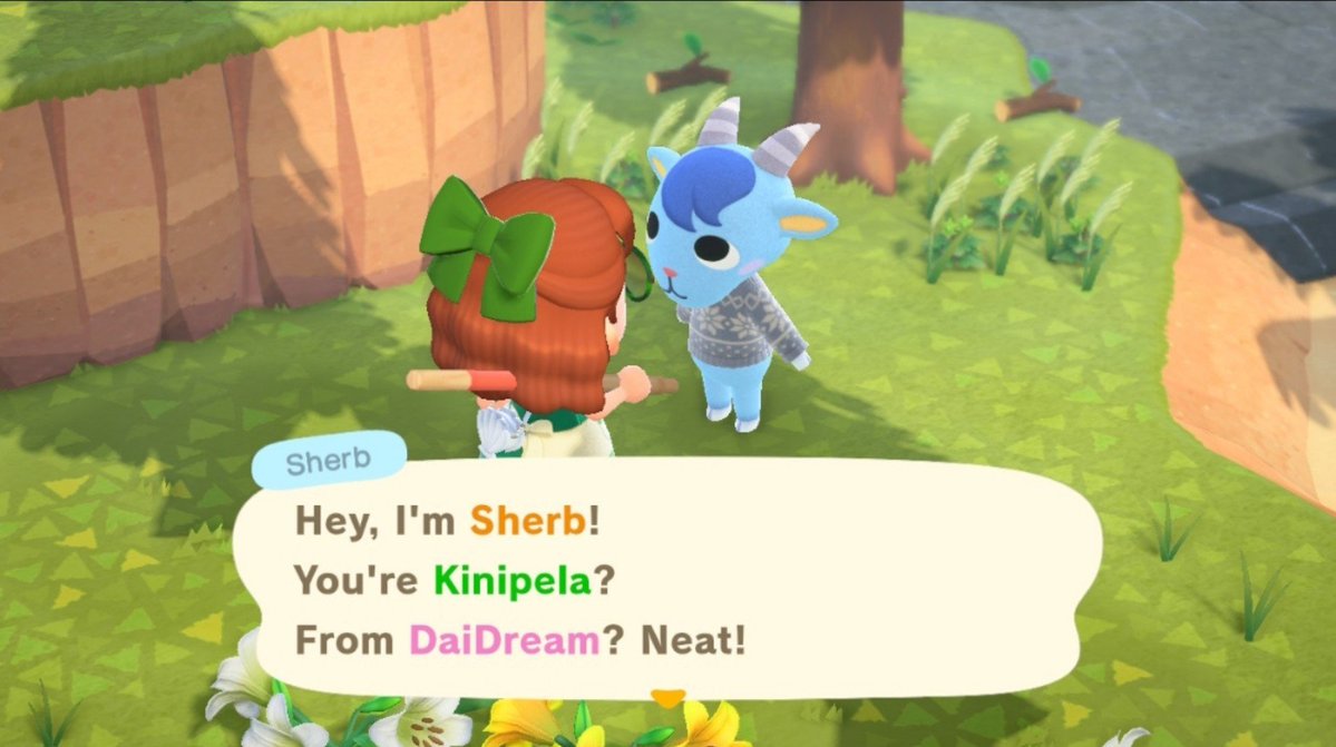 jendewph's tweet photo. SHERB!! #HotelGuest #Sherb #ACNH #RockGarden #PrizeBalloon and then?! #Sherb #VillagerHunt I Love Sherb, Greatest of all Time! but I Allrdy have Chevre, (like a Temu Sherb...) #Goated #Goats With the Most #DaiDream #fairydress https://t.co/j3MoQA9fVZ