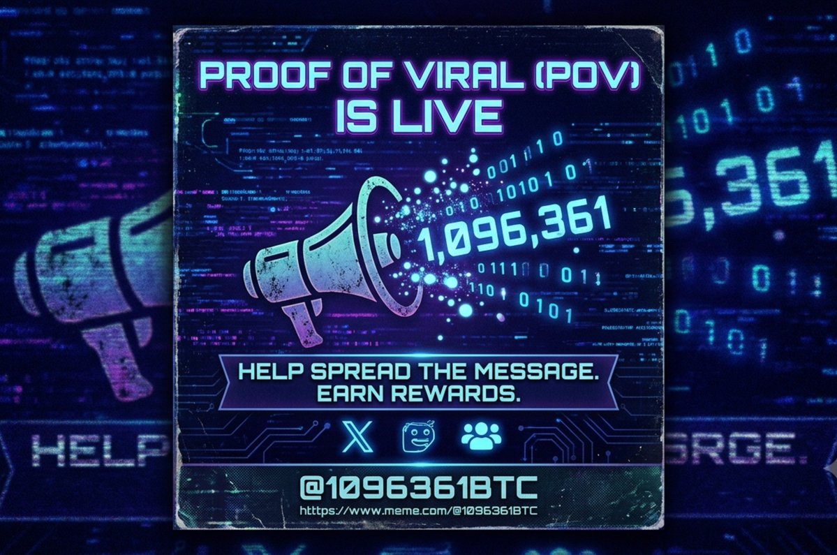 Lawaljnr1000's tweet photo. The number 1,096,361 isn't just a random figure,it’s the ultimate tipping point for Bitcoin’s long-term security. @1096361BTC is turning serious quantum threat discussions into a community movement using high-tier memes and viral culture.
#MemeBitcoin #ProofOfViral #Web3 #BTC https://t.co/RtIMxIGgu9