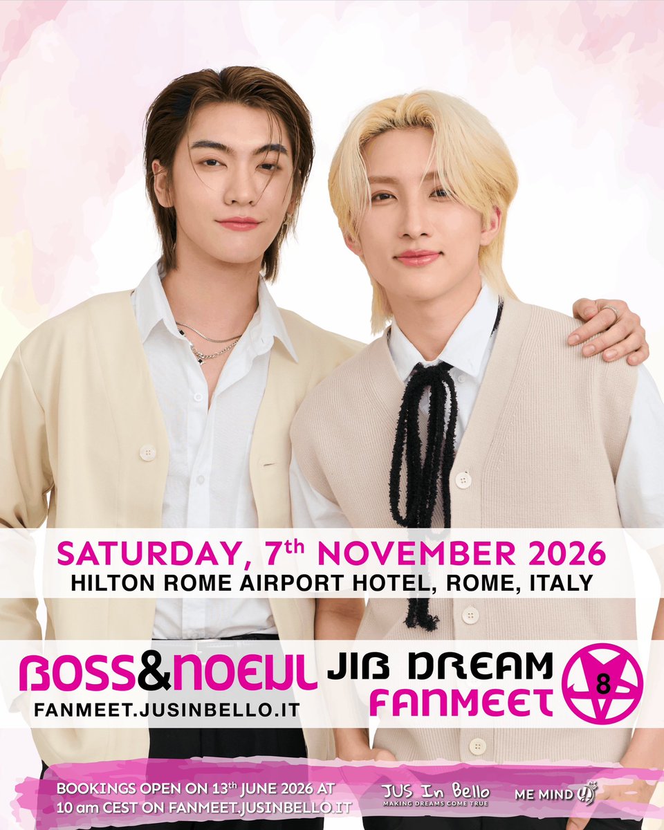 Noeul_lee6's tweet photo. Hello, European fans! 👋
Have you secured your pass for #JIBDreamFanmeet8 yet? November is getting closer, and we can’t wait to see you all again in Rome! 🇮🇹
Don’t miss your chance! ✨

#BossNoeul2ndFMinRome #BossNoeul https://t.co/cC0geSkjmT
